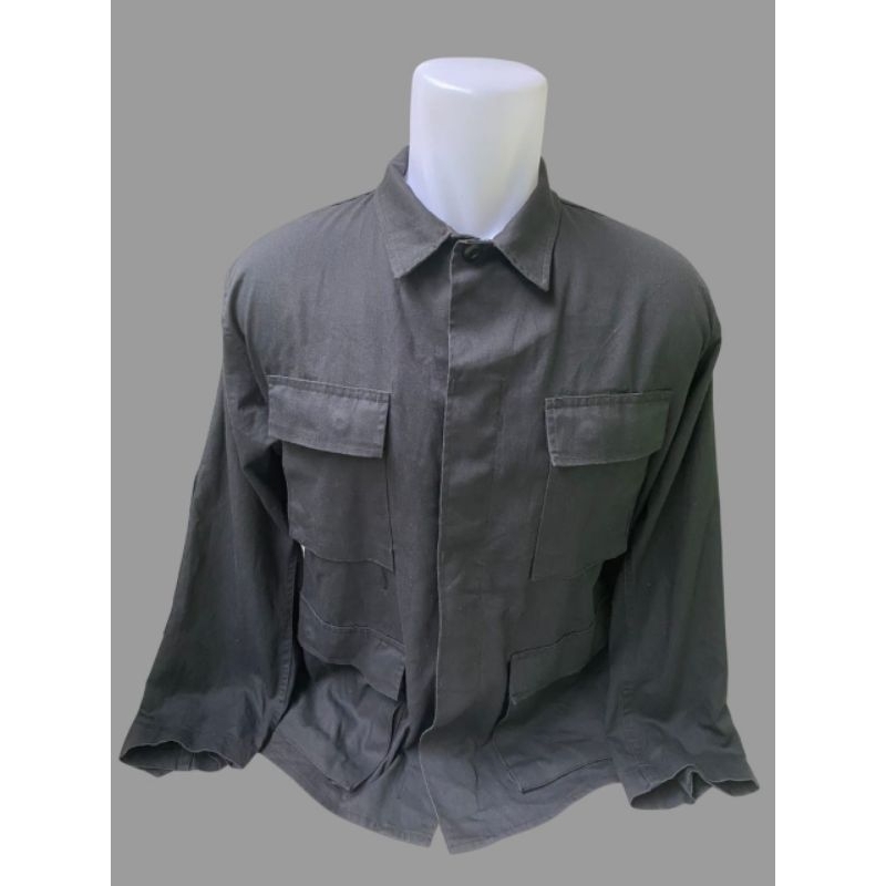 Kemeja BDU Black Intelegent CIA US Army Amerika Hitam