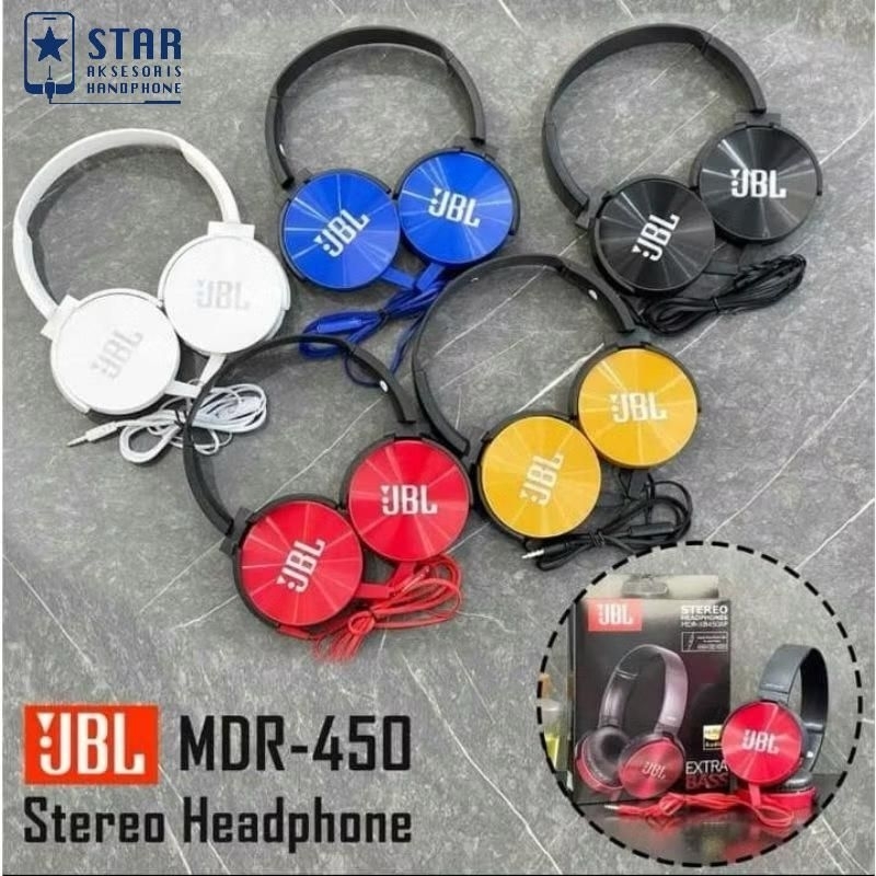 HEADSET BANDO JBL MDR XB-450 HEADPHONE JBL HANDSFREE JBL MDR-XB450
