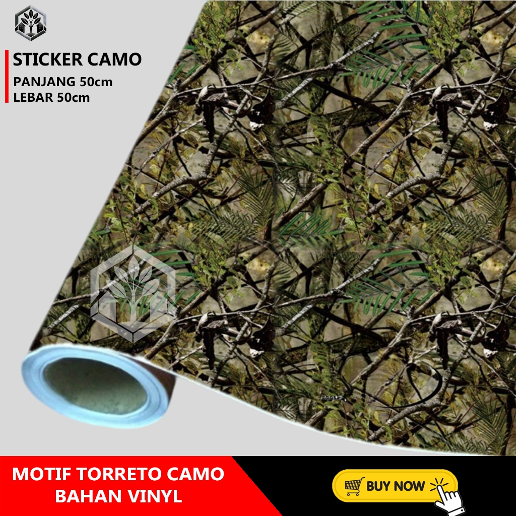 

STICKER CAMO BAHAN VINYL MOTIF TORRETO CAMO 50x50cm