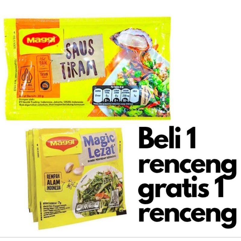 

Maggi Saus Tiram sich 30gr 1 renceng GRATIS 1 renceng Maggi lezat