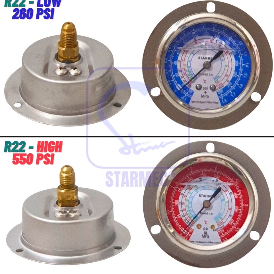 

KODE O72A Pressure Gauge Oil R22 Payung MeteranOil R22 Starmec