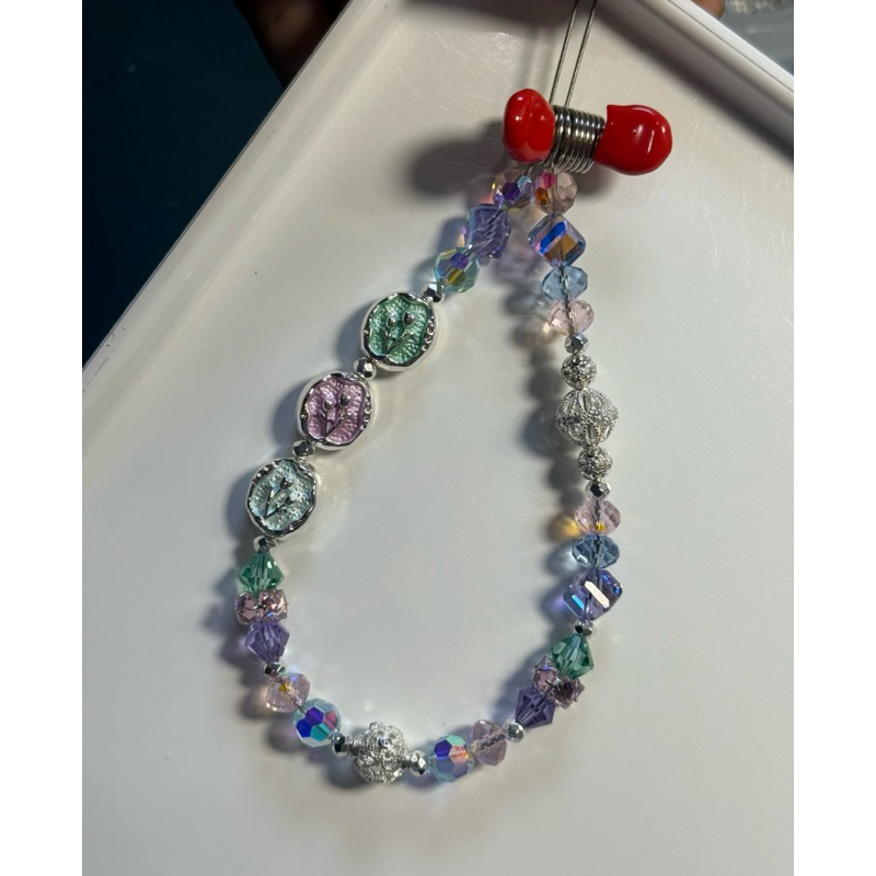 ( PASTEL CLEAR A5 ) kristal grade swarovski PHONE BEADS / PHONE STRAP / GANTUNGAN HP / TALI HP / PHO
