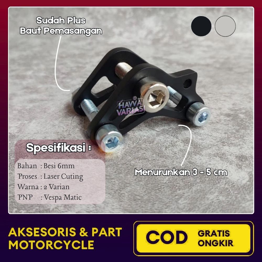 HAVVA Lowering Kit Vespa Matic Lowering Vespa Sprint Primavera LX125 S125 Vespa Matic