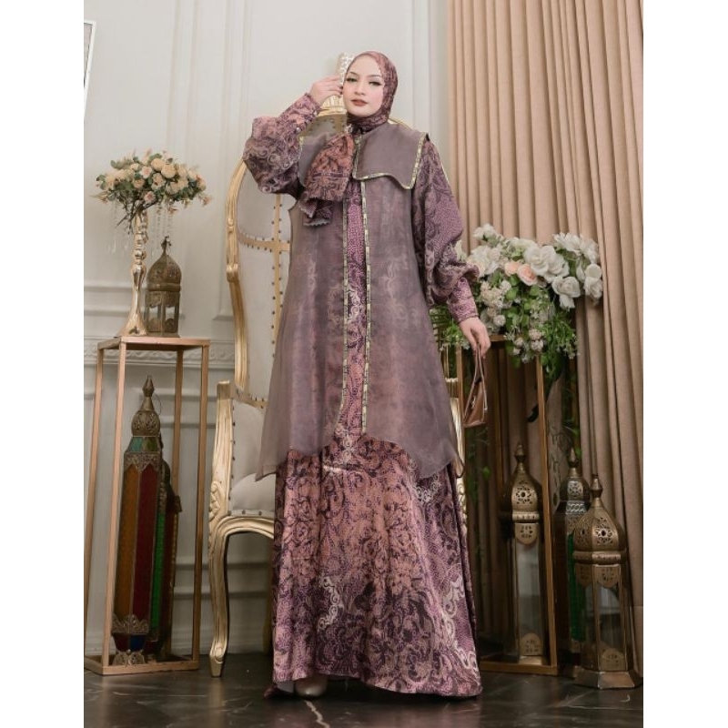 AZANA SERIES GAMIS SILK PRINTING BY YODIZEIN SYARI