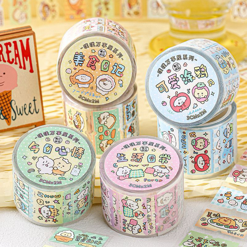 

Sticker Journal Decoration Karakter Roll Mini 2Meter