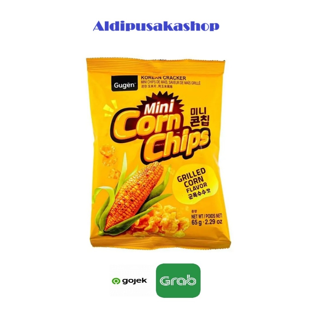 

Gugen Mini Corn Chips Grilled Corn Flavour 65g - Snack Jagung Panggang Made In Korea