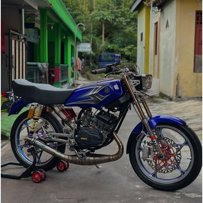 STIKER STRIPING YAMAHA RX KING NEW 2004 WARNA BIRU