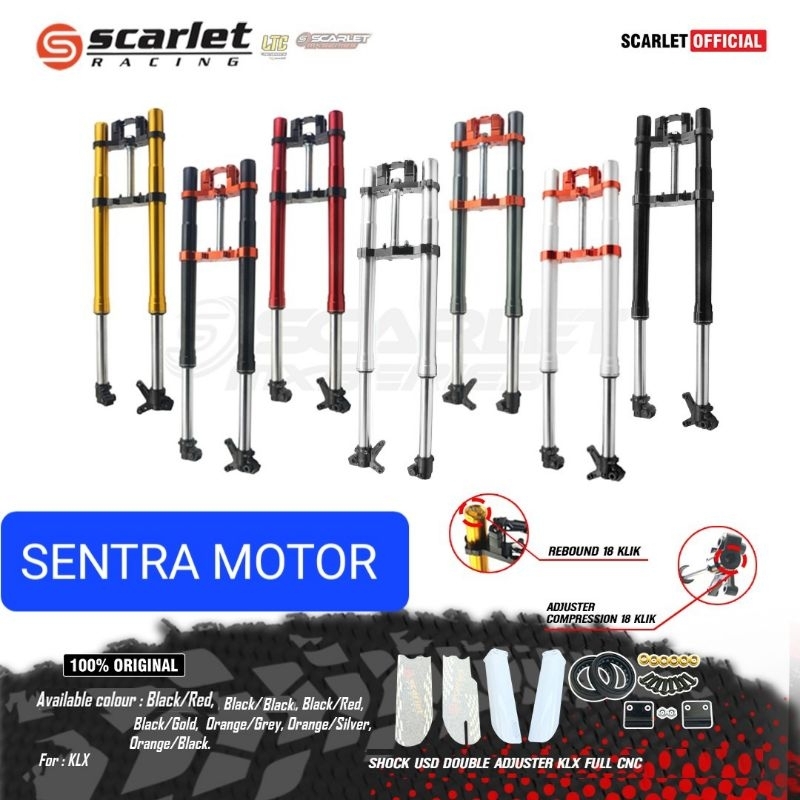 Up Side Down CRF 150L / Shock depan Scarlet Full CNC  USD CRF 150L Scarlet MX Series Full CNC PNP