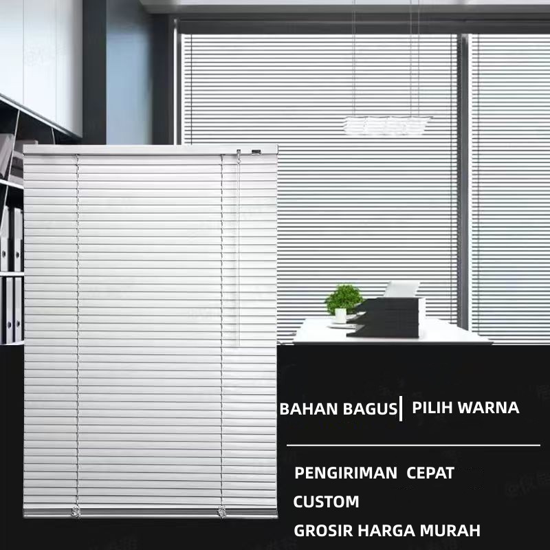 Venetian Blind Kerai Alumunium 80% Blackout / Horizontal Blind Aestethic / Tirai Jendela Venetian Bl