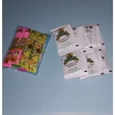 

Gulaku kemasan stik dan renceng isi 10 sachet @8 gram untuk campuran kopi