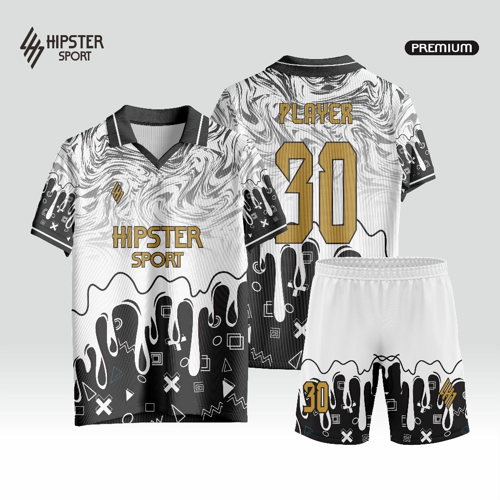Jersey Futsal Full Printing Bebas Custom Design (BISA SATUAN)
