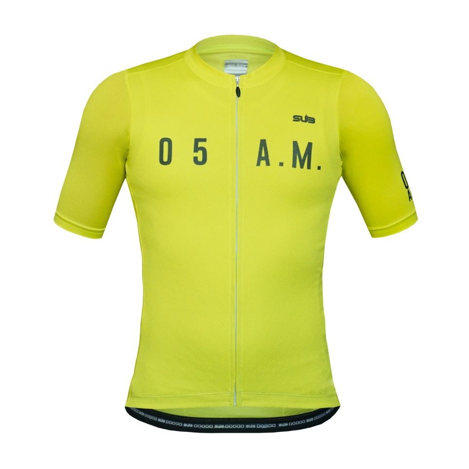 KODE U36A Sub Jersey 5 AM Chammomile Short Sleeves  Baju Sepeda Roadbike MTB Pria Wanita Lengan Pend