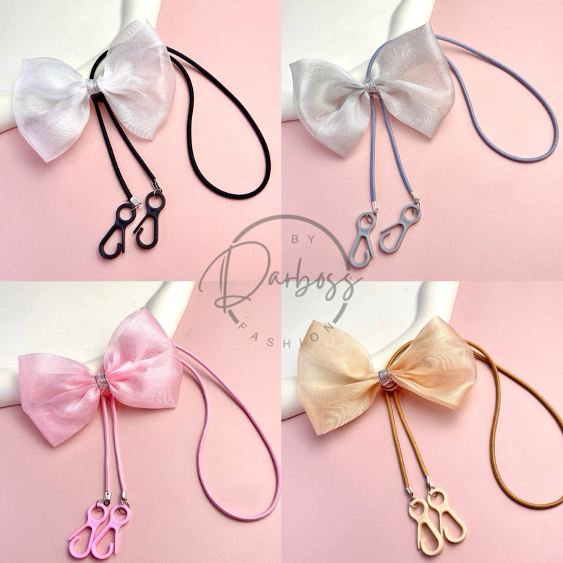 MP- Konektor Masker Pita Kain/ Strap masker elastis/ konektor masker hijab lucu / pita masker ria ri