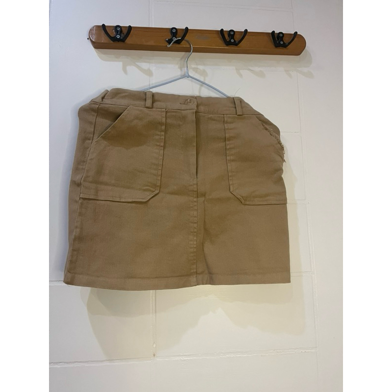 Rok mini bahan jeans warna coksu