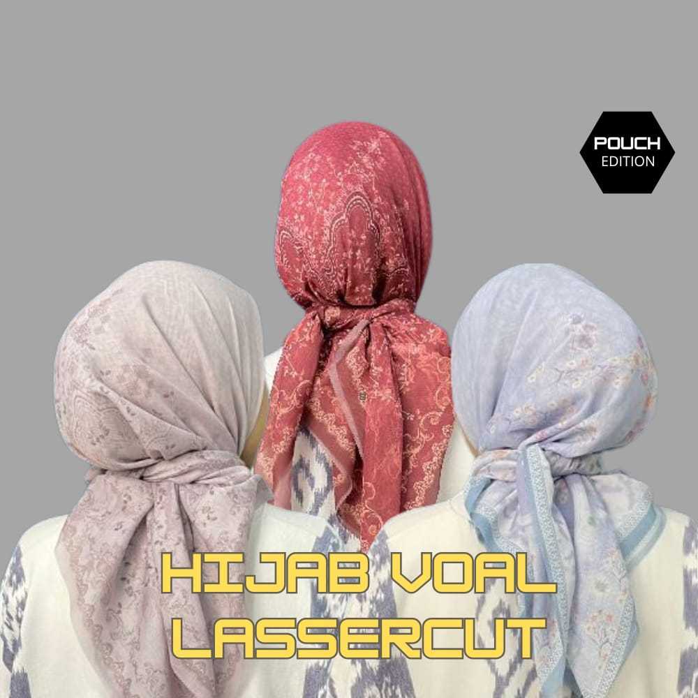 Hijab Voal Lastercut Pouch Edition | Kerudung Syari Kekinian