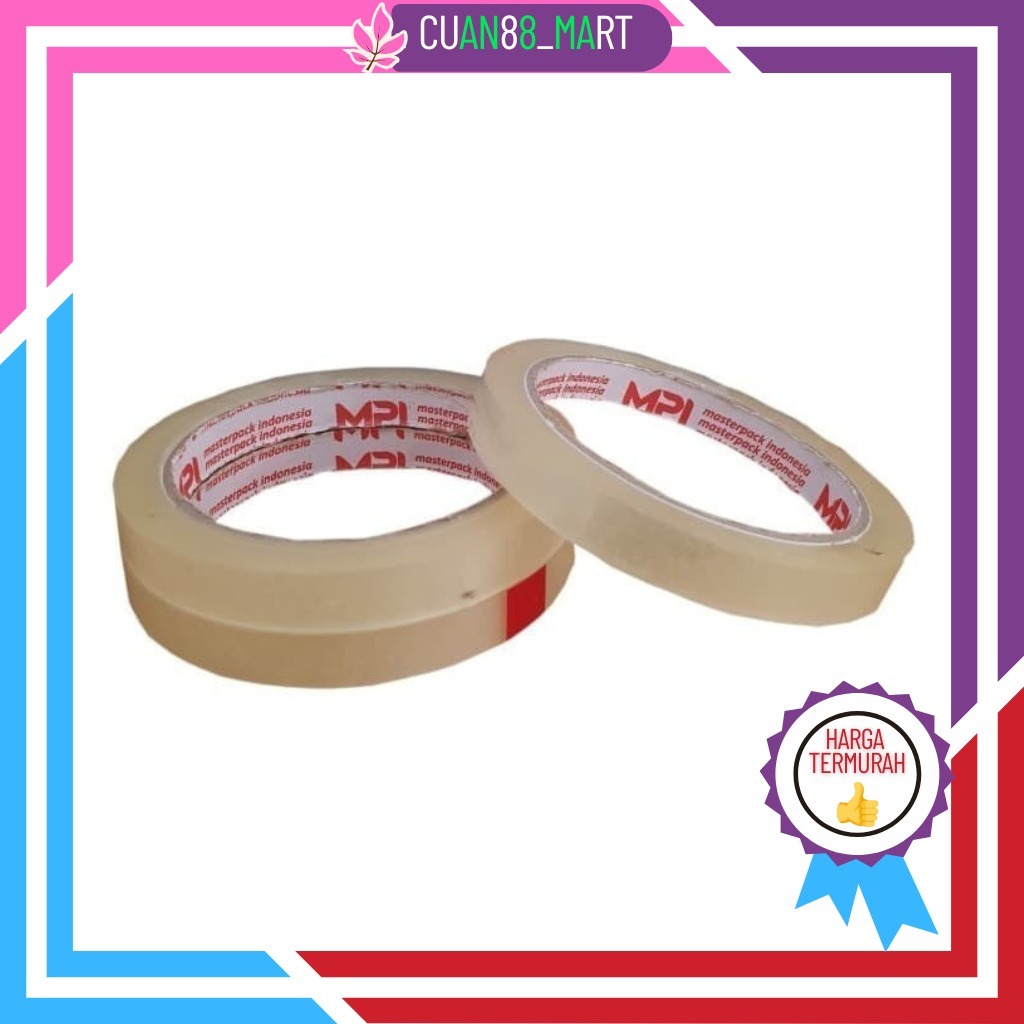 

【COD】【TERMURAH】Harga (1pcs ) Selotip Solasi Bening 1/2inchx12mmx72yard HOKI TAPE