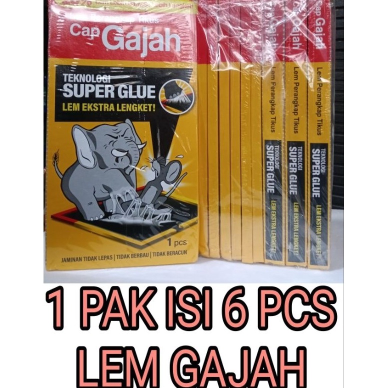 KODE B76E GROSIR PAKET USAHA 1 PAK ISI 6 PCS Lem Tikus cap gajah lem tikus gajah perangkap tikus lem