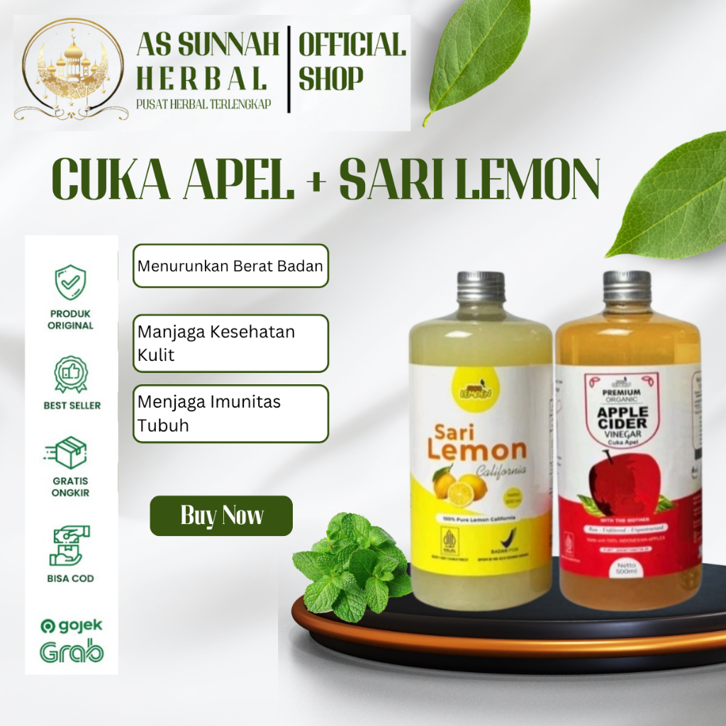 

PAKET DIET HEMAT BUNDLING CUKA APEL + SARI LEMON ORIGINAL