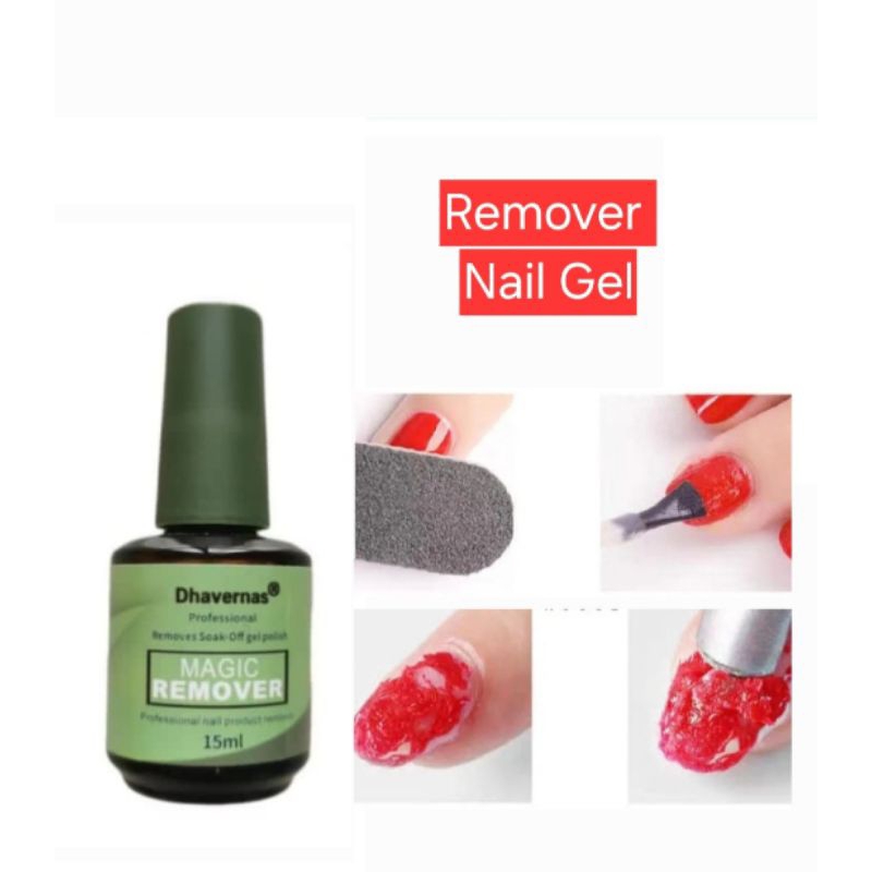 Dhavernas Magic Remover / Pembersih Kutek Kuku / Pembersih Gel Nail Art / Nail Art Gel Remover