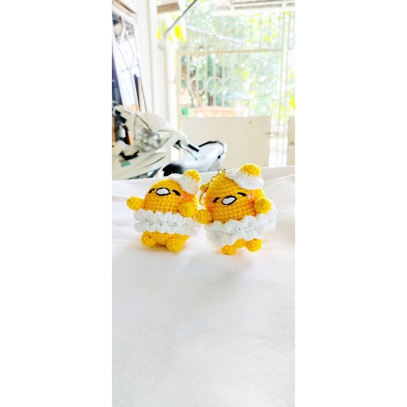 [Chi.co gallery] Amigurumi gudetama || gantungan kunci rajut gudetama