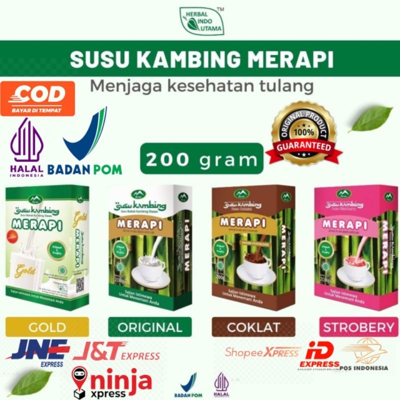 

SUSU Kambing Etawa Merapi 200 gr Herbal Indo Utama