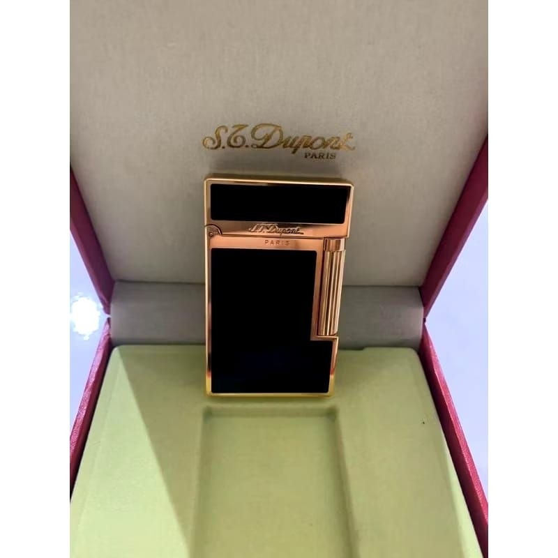 St dupont lighter black gold korek gas mewah premium mirror exclusive