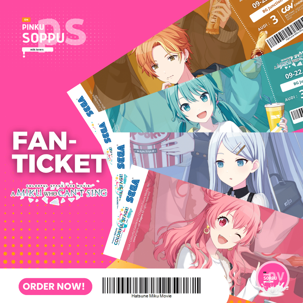 Fan Ticket A Miku Who Can't Sing (Hatsune Miku Movie) Project Sekai FanMerch