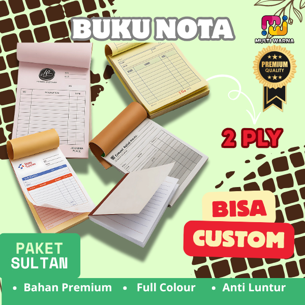

(Paket Sultan) Nota Custom 2 Ply / Custom Nama Toko Sendiri isi 40 Buku Nota