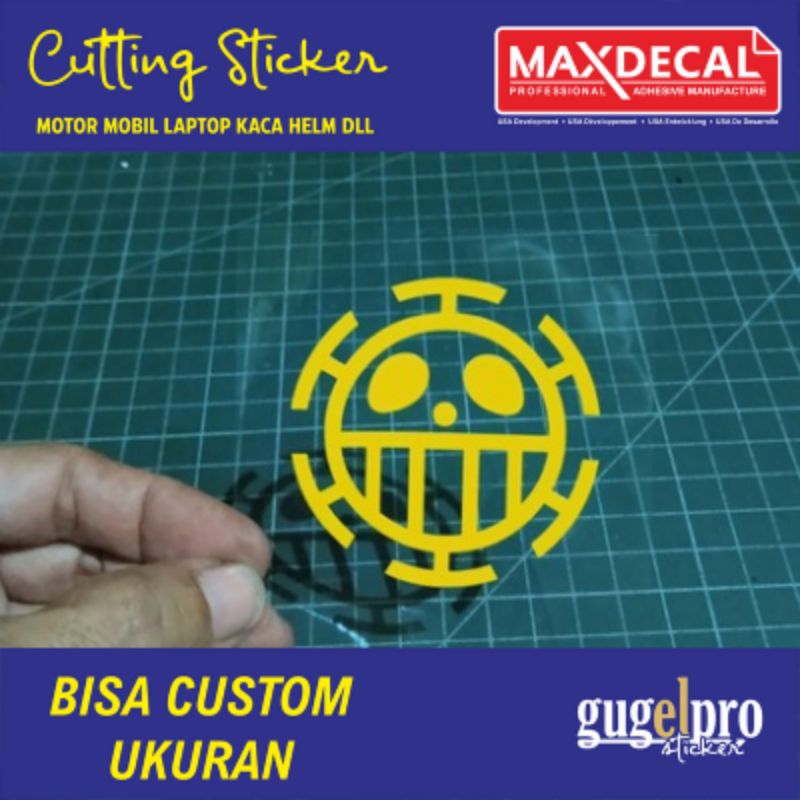 Stiker Law One Piece Sticker Cutting Mobil Motor Helm Laptop