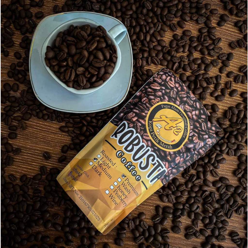 

Kopi Robusta Premium Pagar Alam 100% asli-Kemasan 200 gram-bubuk kopi premium fresh roast