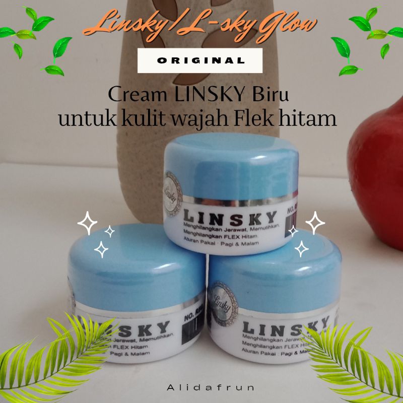 LINSKY / L-SKY GLOW/ LINSKY BIRU/FLEK HITAM/ORI Hologram