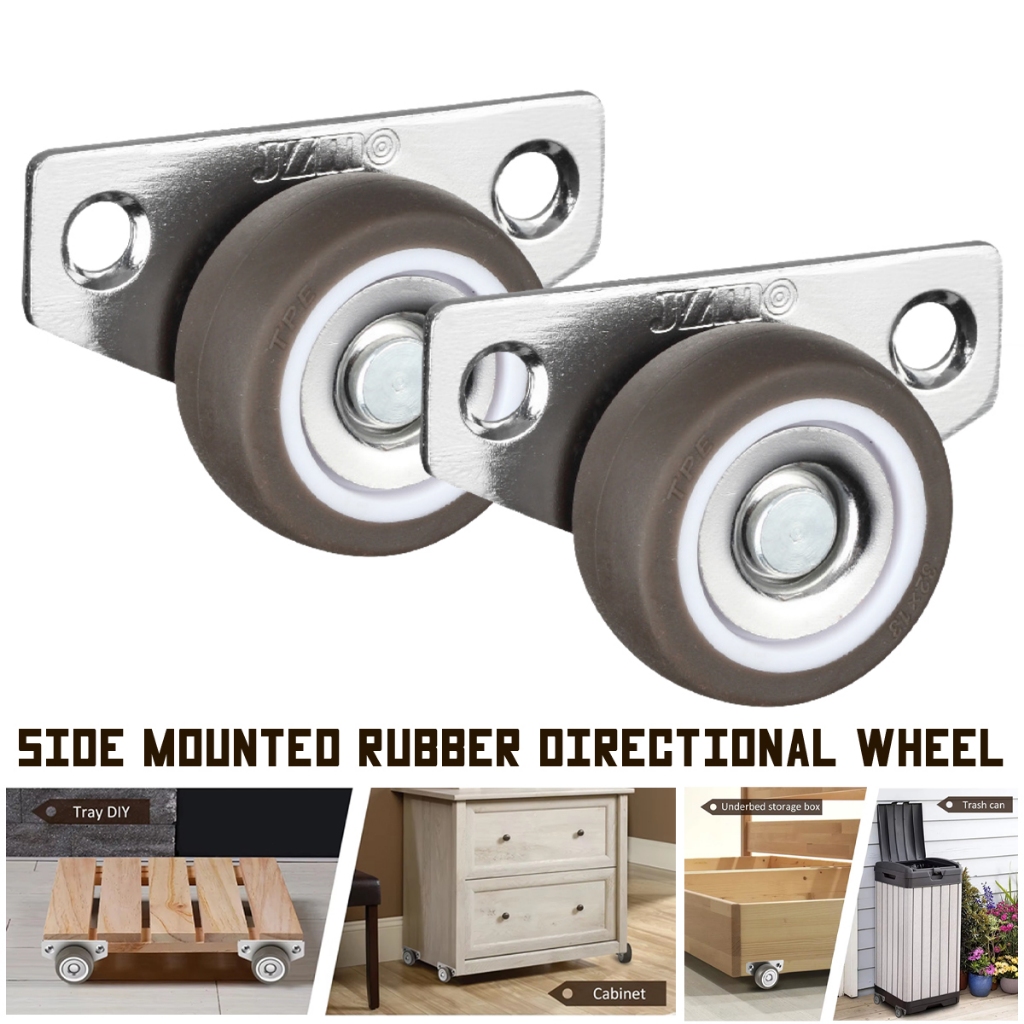 2pcs Roda nilon pintu geser Roda pintu sleding geser bawah Roda Caster Kecil Kastor Industri