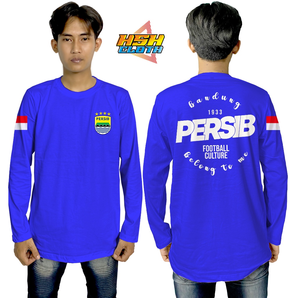 Baju Kaos Distro Lengan Panjang Persib Bandung Belong To me Juara Kita Bisa Custom - HSHCloth