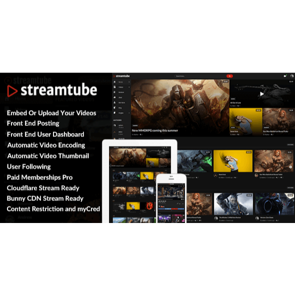 StreamTube – Video Streaming WordPress Theme