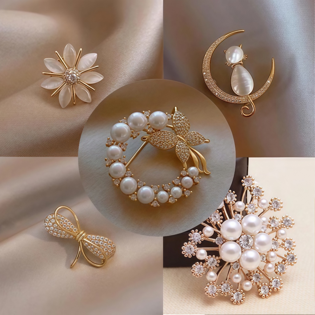 Bros Madam Emillie Pin Baju Fashion Korea Bros Berbagai Bentuk Aksesoris Hijab / Bros Hijab