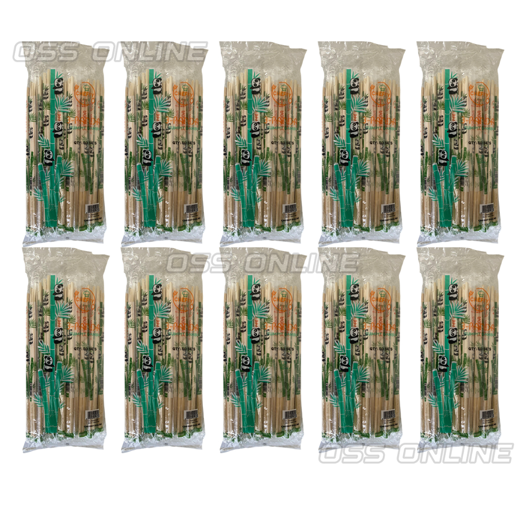 SUMPIT BAMBU + TUSUK GIGI CAP 3 PANDA SUMPIT KAYU CAP 3 PANDA