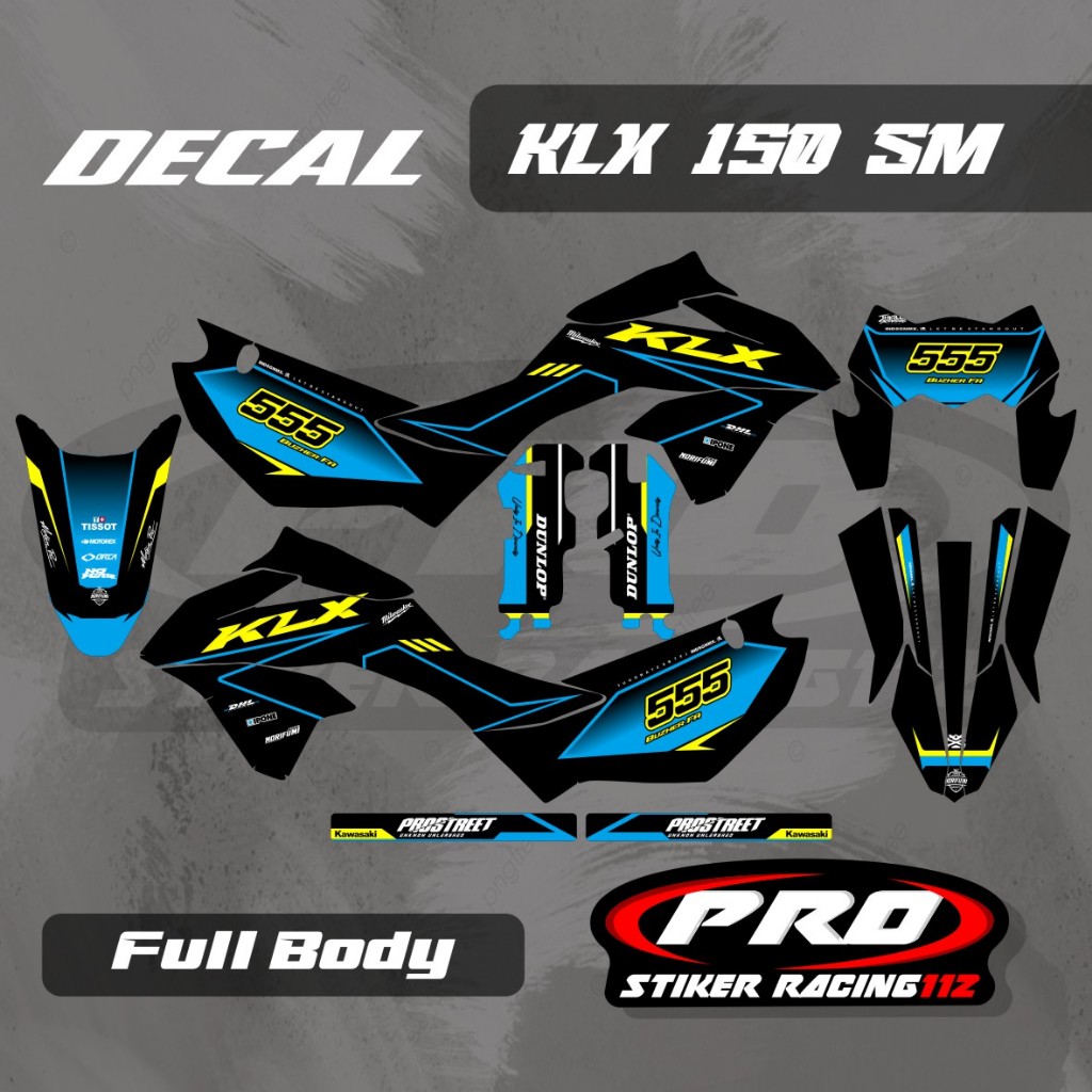 DECAL STICKER KLX 150 SM FULL BODY DECAL KLX SM 150 DECAL STIKER VARIASI KLX NEW FREE REQUEST