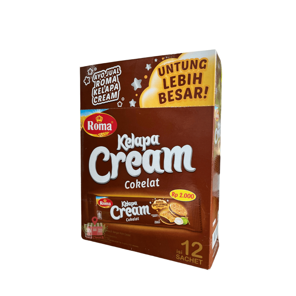 

Roma Kelapa Cream Cokelat Biskuit Box Isi 12
