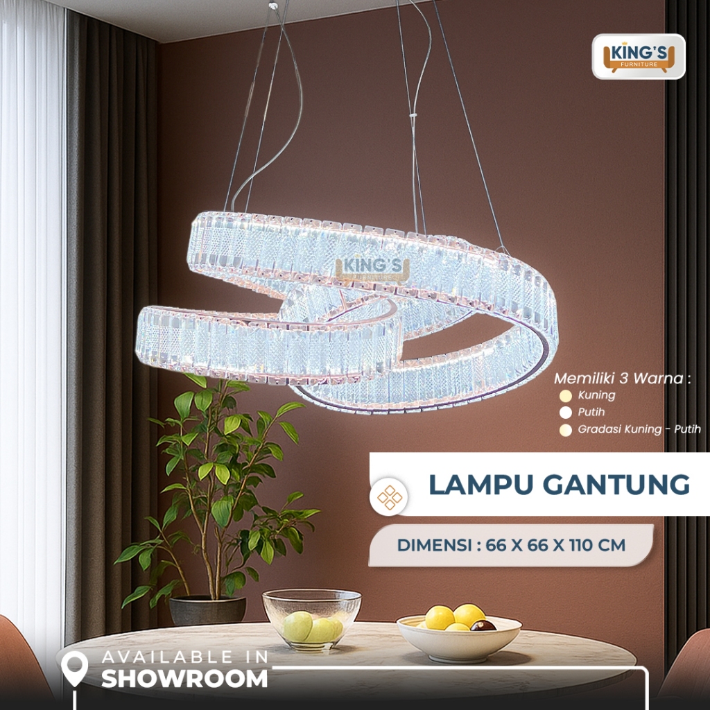 KINGS FURNITURE PONTIANAK LAMPU GANTUNG AESTHETIC CLASSIC MODERN- LAMPU GANTUNG MINIMALIS- LAMPU GAN
