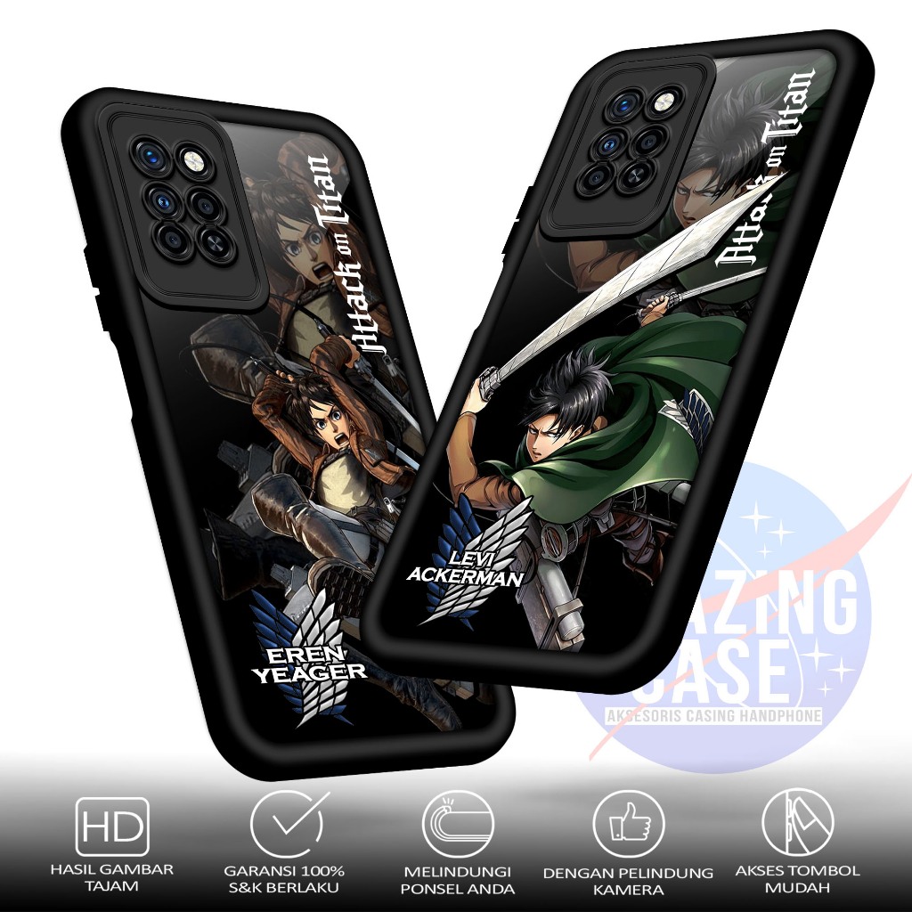 Case Premium Compatible For INFINIX NOTE 10 PRO NOTE 10 PRO NFC  Motif AOT Casing Softcase Glossy An