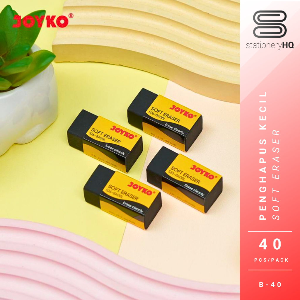 

Ay00! (40 Pcs) Soft Eraser / Penghapus / Stip Joyko B40 Kecil