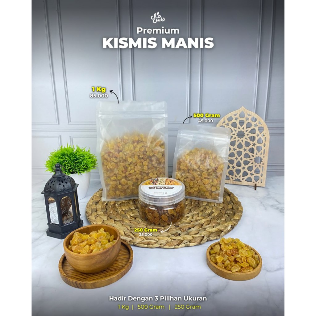 

Kismis Manis Fresh Cemilan Sehat Dan Edisi Spesial Oleh-Oleh Haji dan Umroh Asli Berkualitas