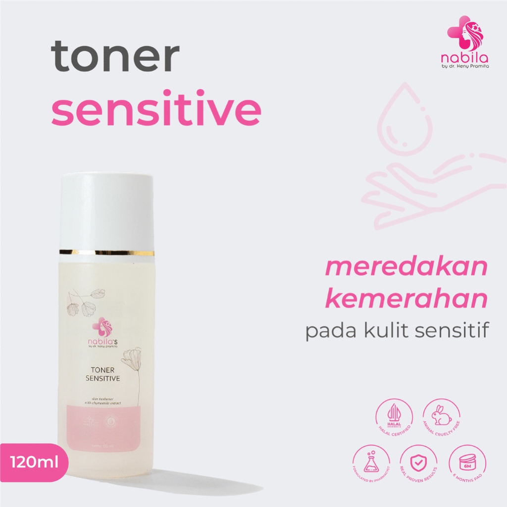 TONER SENSITIVE 100 ML | PEMBERSIH SENSITIVE | NABILA | NABILA SKINCARE | NABILASKINCARE