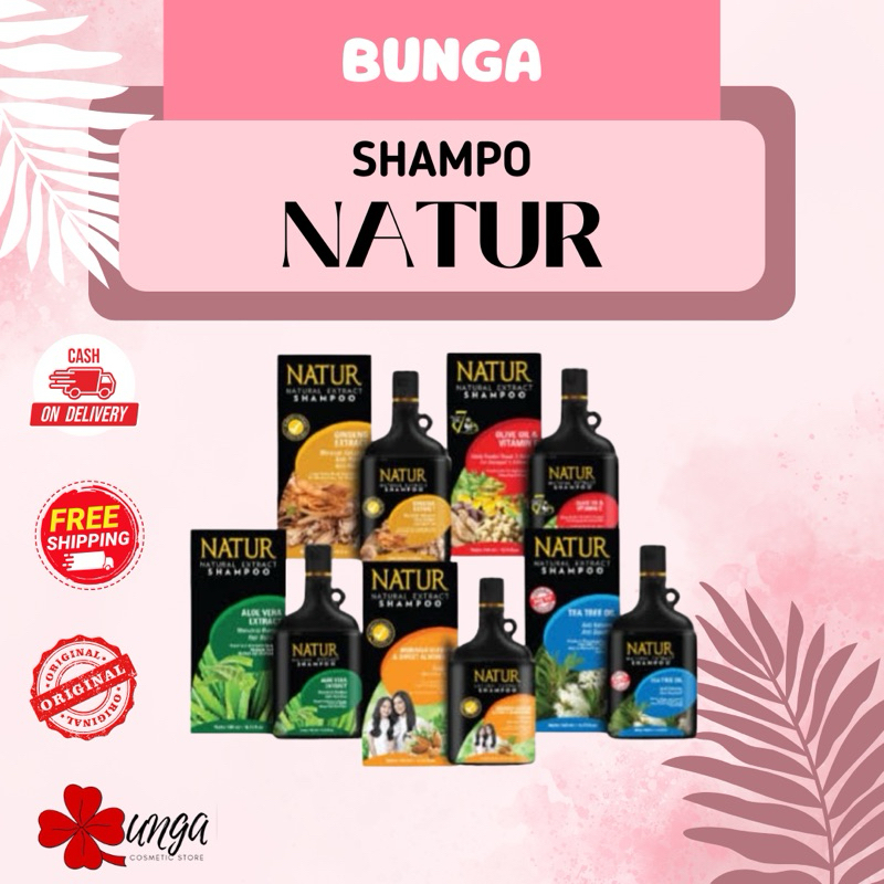 Bunga- [80ML] Shampo Natur/ Shampo Natur Aloevera Extract/ Shampo Natur Tea Tree Oil/ Shampo Natur G