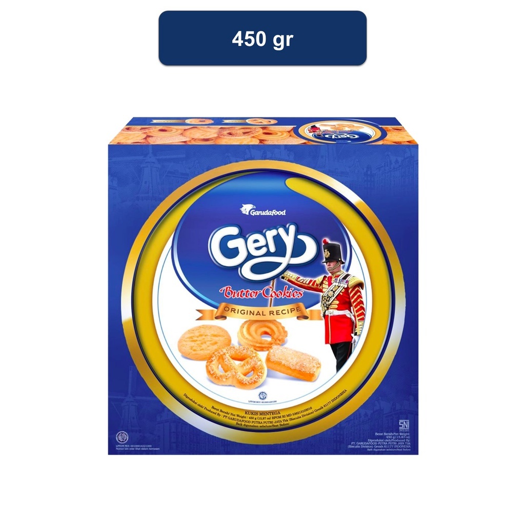 

Gery Butter Cookies 450gr Biscuits Mentega Gerry Buter Kukis Kemasan Kaleng