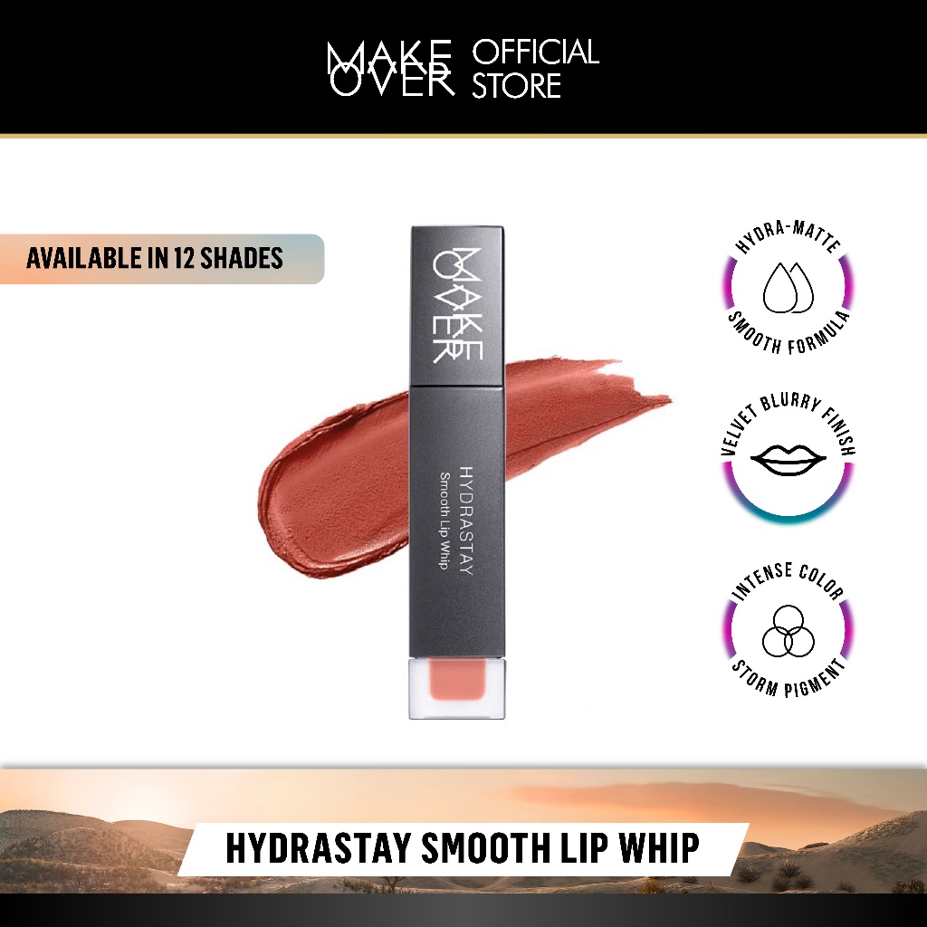 MAKE OVER Hydrastay Smooth Lip Whip - Lipcream Untuk Bibir Kering Smooth Ringan Lembab Lembut Base O