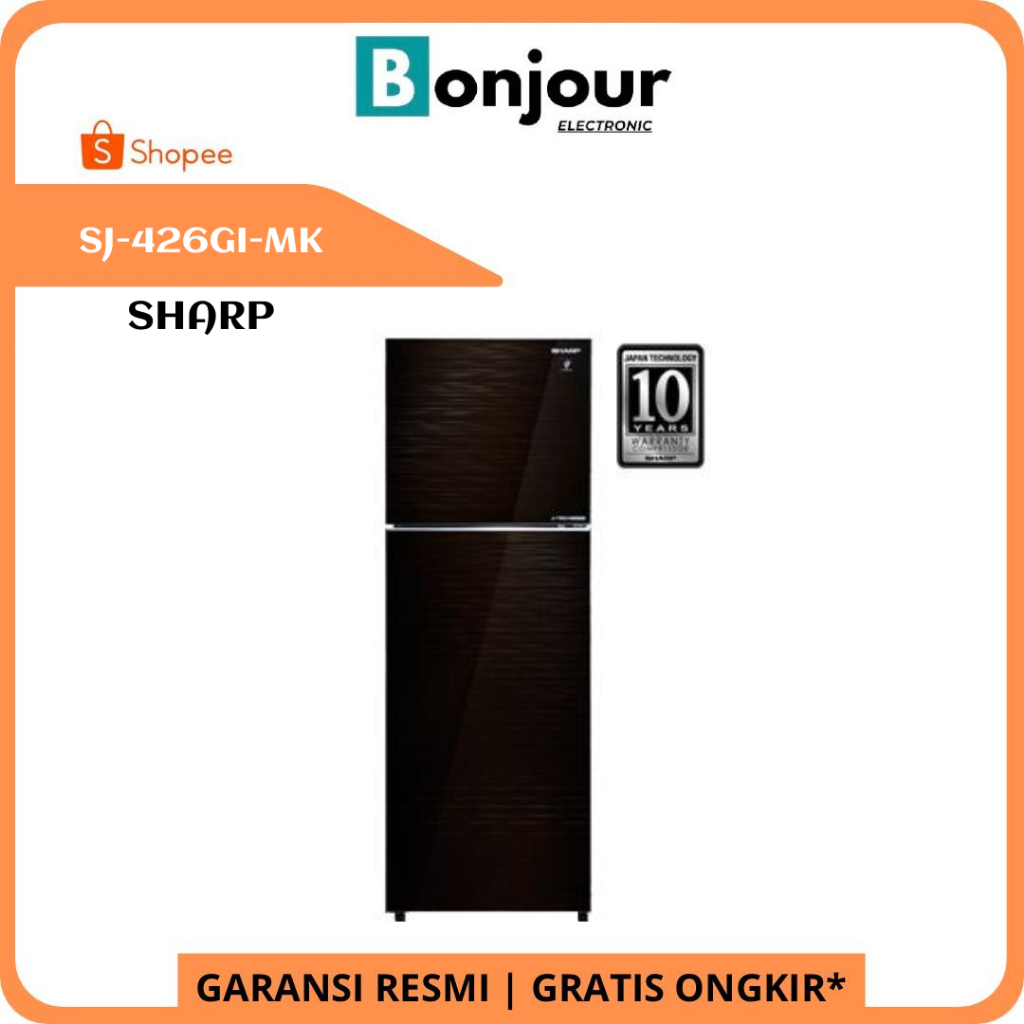 SHARP SJ-426GI-MK INVERTER KULKAS SHARP 2 PINTU SJ 426GI MK 338 LITER