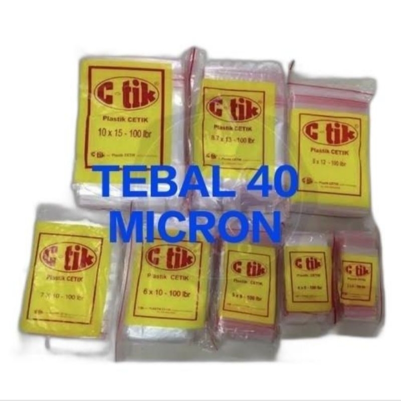 Plastik Klip Ziplock 10 x 15 Ctik 40 Micron - Lebih tebal