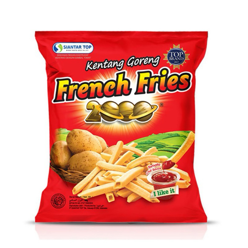 

FRENCH FRIES 2000 Snack Kentang Goreng dengan Saus Sambal Tomat Colek 31 gr