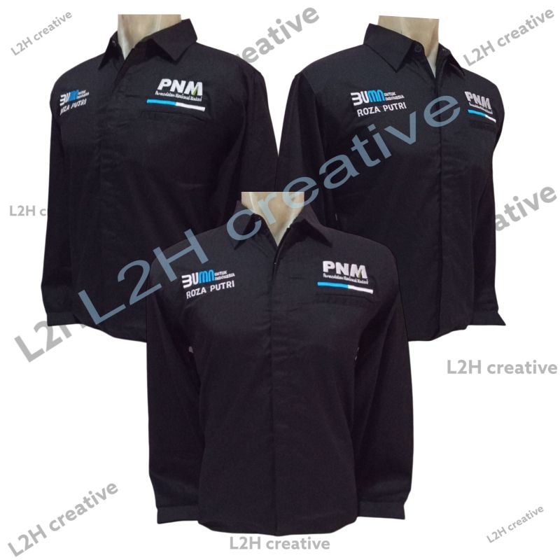 baju seragam BUMN PNM pria wanita kantong 1 saku dalam